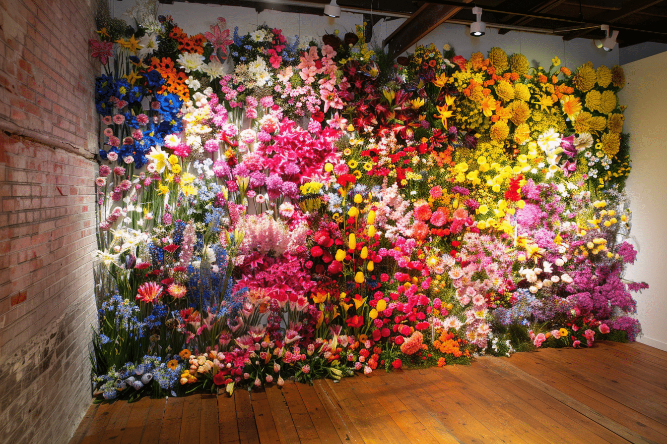 Mur de fleurs